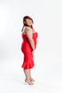 Red Halter Neck Midi Dress | Brunch Dress | Plus Size